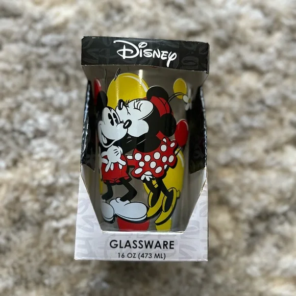 NWT Disney Mickey and Minnie Mouse Glassware 16oz - Picture 3 of 3